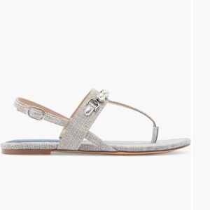 Stuart Weitzman Glittering Silver Sandals